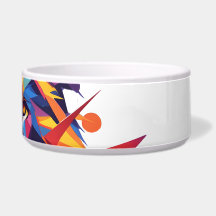 Geometrisches, farbiges Löwendesign