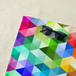 Geometrisches, farbiges Strandtuch