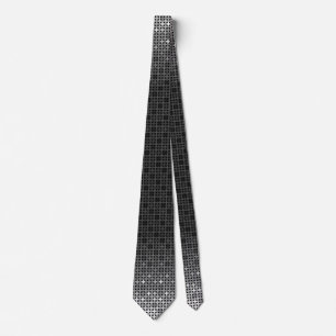 Geometrisches Farbverlaufsmuster Schwarz/Weiß Krawatte