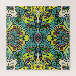 Geometrisches, florales, farbiges abstrakt nahtlos