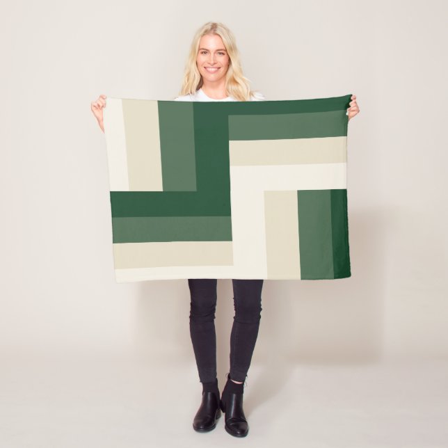 Geometrisches Forest & Creme Modernes Decken (Beispiel)