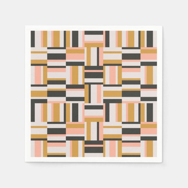 Geometrisches Formmuster Serviette (Vorderseite)