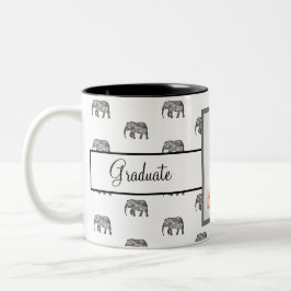 Geometrisches Foto mit geometrischer Darstellung Zweifarbige Tasse