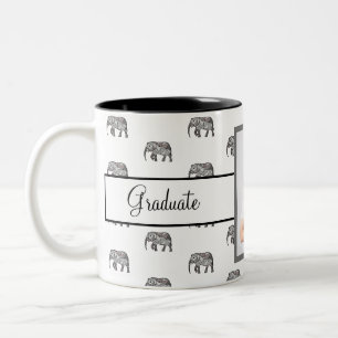 Geometrisches Foto mit geometrischer Darstellung Zweifarbige Tasse