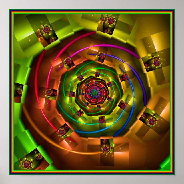 Geometrisches Fraktal Poster (Vorne)
