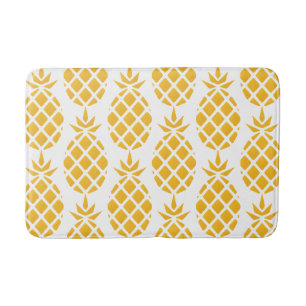 Geometrisches gelbes Ananas-Muster Badematte