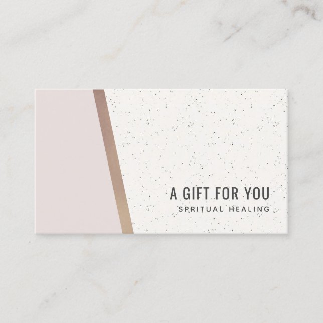 Geometrisches Geschenkzertifikat der Rose Blush Go Visitenkarte (Vorderseite)