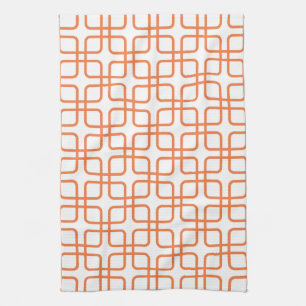 Geometrisches Geschirrtuch \ Celosia-Orange