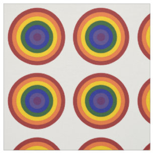 Geometrisches Gewebe aus Regenbogen, Bullseye Stoff