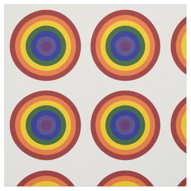 Geometrisches Gewebe aus Regenbogen, Bullseye Stoff (Muster)