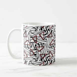 Geometrisches Gewebe: künstlerisches Musterdesign. Kaffeetasse