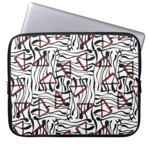 Geometrisches Gewebe: künstlerisches Musterdesign. Laptopschutzhülle