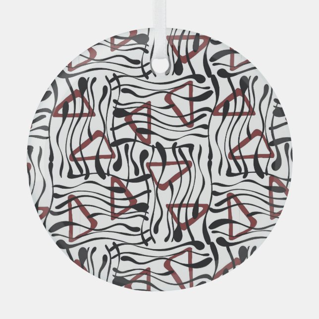 Geometrisches Gewebe: künstlerisches Musterdesign. Ornament Aus Glas (Vorderseite)