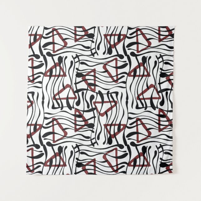 Geometrisches Gewebe: künstlerisches Musterdesign. Wandteppich (Vorderseite)
