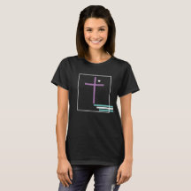 Geometrisches Glaubenskreuz Christliches Lila Aqua