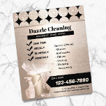 Geometrisches Gold House Reinigungsservice Houseke Flyer<br><div class="desc">Zuhause Cleaning Service Geometric Gold Glitzer Housekeeping Flyer.</div>