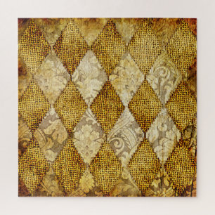 Geometrisches Gold: Retro-Muster-Eleganz.