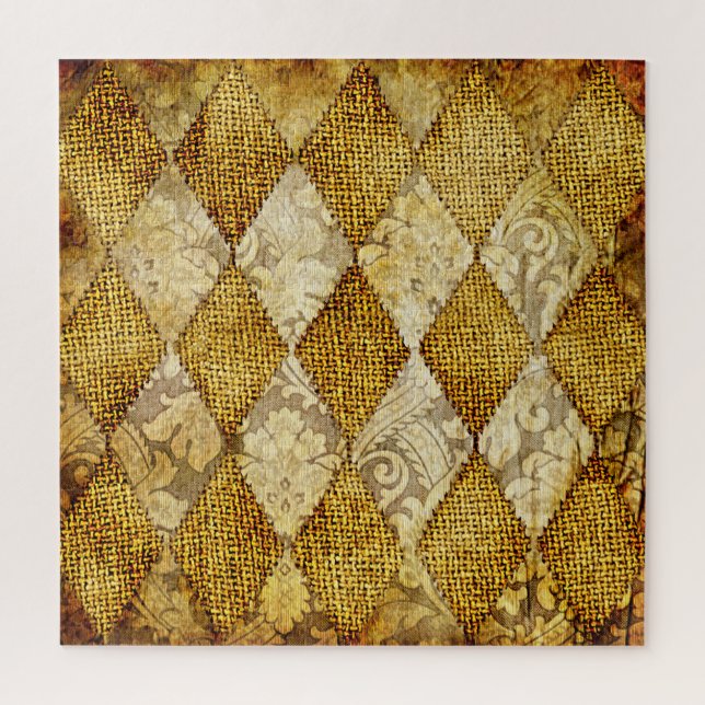 Geometrisches Gold: Retro-Muster-Eleganz. (Vertikal)