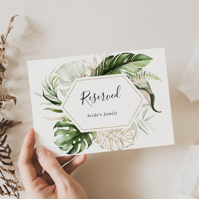 Geometrisches Gold Tropical Wedding Reserviertes Z (Von Creator hochgeladen)