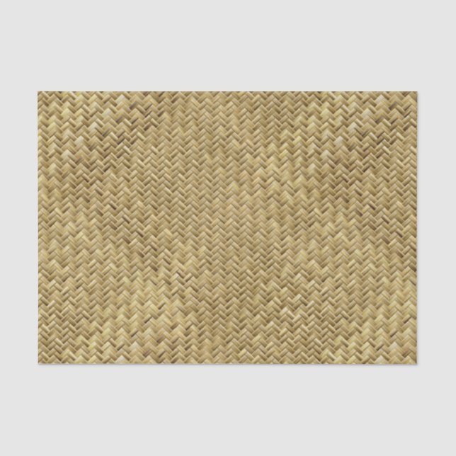 Geometrisches goldenes Basketwegemuster Seidenpapier (Vorderseite)