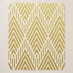 Geometrisches goldenes glänzendes nahtloses Muster Sherpadecke