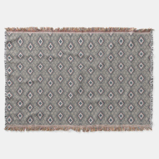 Geometrisches Grau Braun Ethnisch  Decke