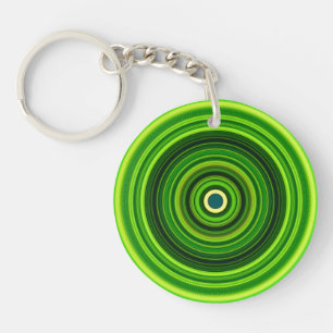 Geometrisches Green Mandala Design-64555 Schlüsselanhänger