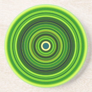 Geometrisches Grün Mandala-25436 Getränkeuntersetzer