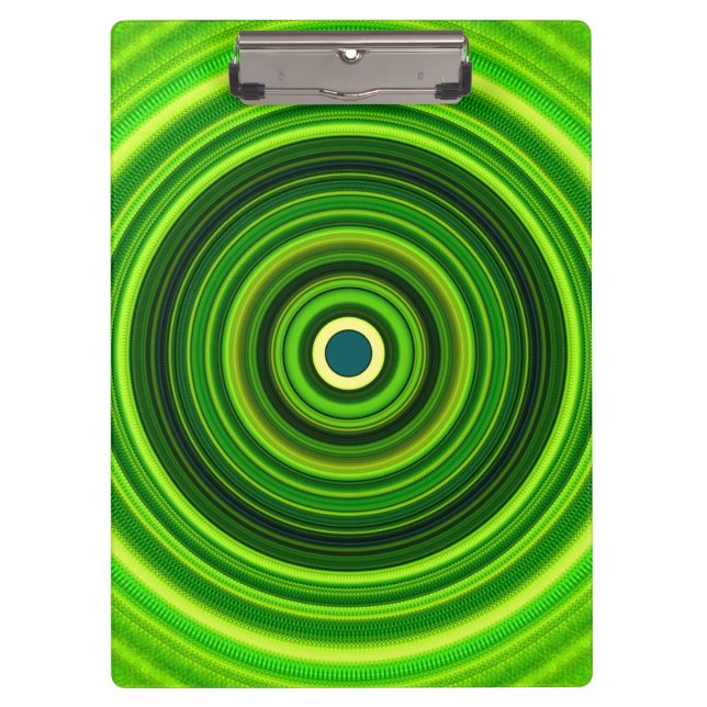 Geometrisches Grün Mandala-25436 Klemmbrett (Vorderseite)