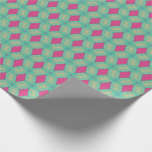 Geometrisches grünes Rosa Nr. 2