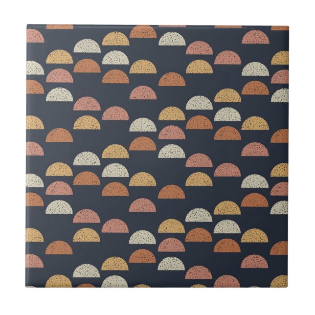 Geometrisches halb Kreis-Muster Fliese (Vorderseite)