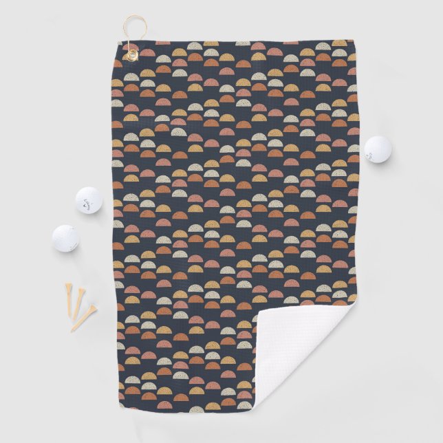Geometrisches halb Kreis-Muster Golfhandtuch (Insitu)