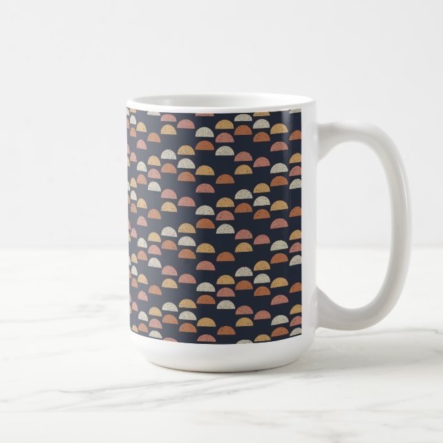 Geometrisches halb Kreis-Muster Kaffeetasse (Rechts)