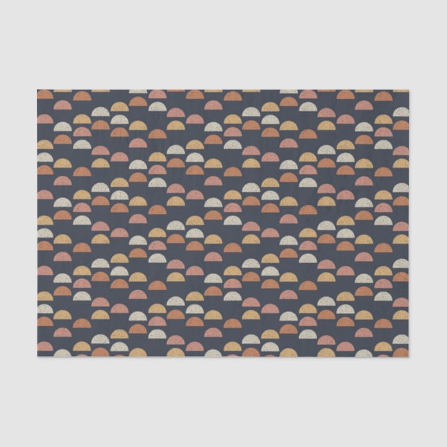 Geometrisches halb Kreis-Muster Seidenpapier (Vorderseite)