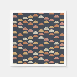 Geometrisches halb Kreis-Muster Serviette