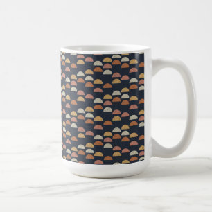 Geometrisches Halbkreis-Muster Kaffeetasse