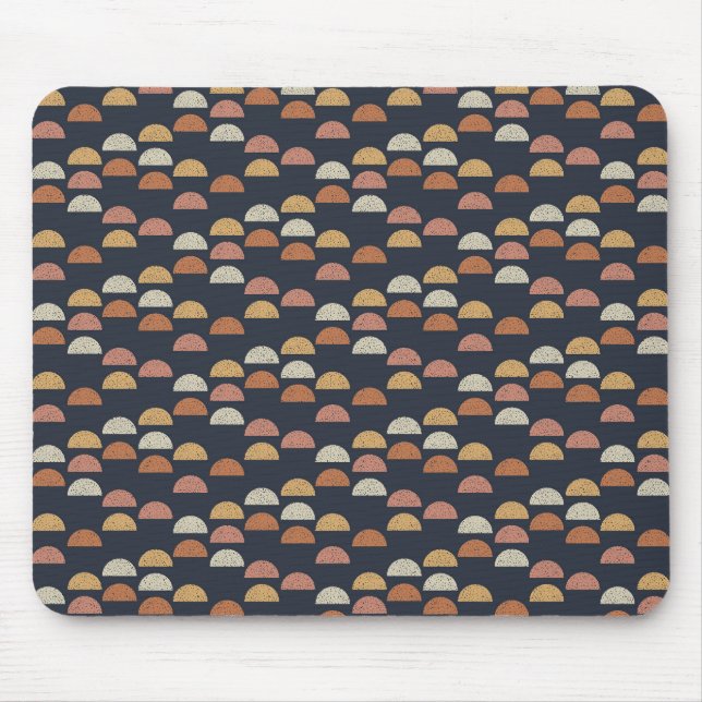Geometrisches Halbkreis-Muster Mousepad (Vorne)