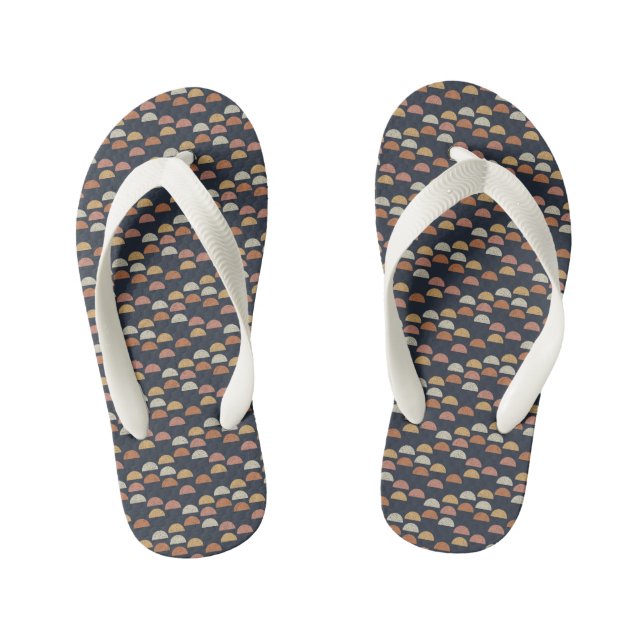 Geometrisches Halbkreismuster Kinderbadesandalen (Fußbett)