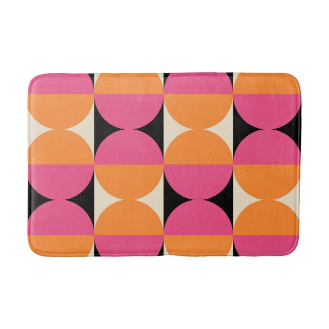 Geometrisches Halbquadrat und Kreismuster Badematte (Vorderseite)