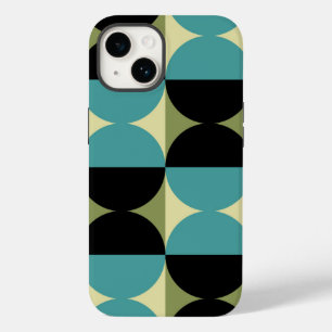 Geometrisches Halbquadrat und Kreismuster Case-Mate iPhone 14 Hülle