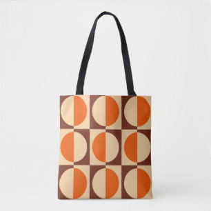 Geometrisches Halbquadrat und Kreismuster Tasche