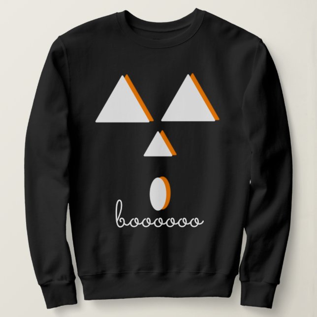 Geometrisches Halloween-Kürbisgefecht Sweatshirt (Design vorne)