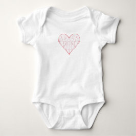 Geometrisches Herz - Karosserien und 1-Stücke Baby Strampler