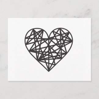 Geometrisches Herz Postkarte