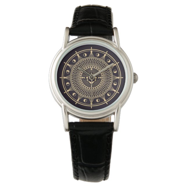 Geometrisches Himmelsmuster Armbanduhr (Vorderseite)