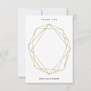 Geometrisches Imitat-Gold des Dank-  Dankeskarte