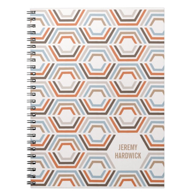 Geometrisches Journal mit geteilten Hexagonen - Ka Notizblock (Vorderseite)