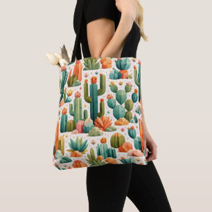 Geometrisches Kaktus-Wüstenmuster Cute Stylische F Tasche