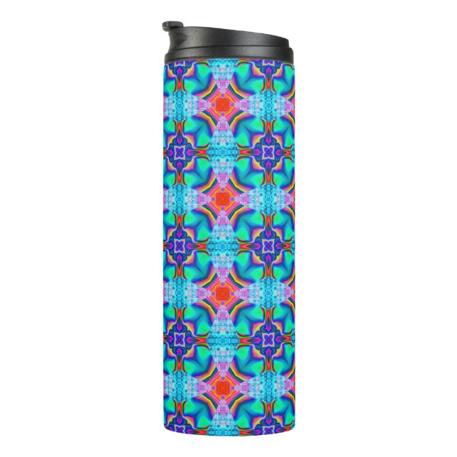 Geometrisches Kaleidoskopmuster Thermosbecher (Nach rechts gedreht)