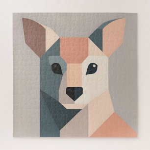 Geometrisches Känguru-Porträt Minimalistisch